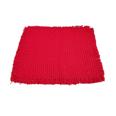 Buy Jaipur Woollen Handicraft Soft Wool Handmade Pooja Aasan mat (Red ...