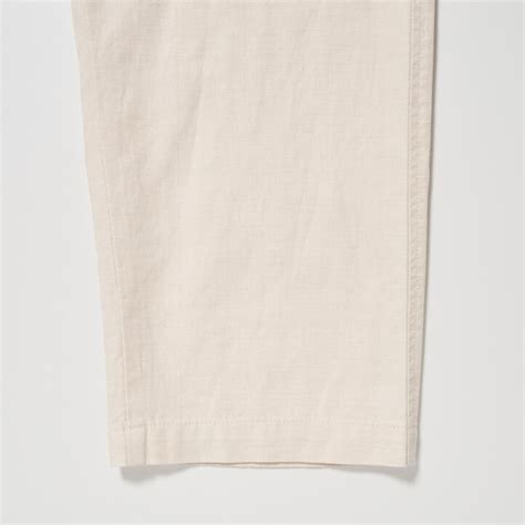 Uniqlo Bottoms Big Sale - Uniqlo Linen Blend Relaxed Fit Trousers Men Olive