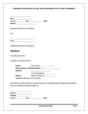 18 Printable agents commission agreement Forms and Templates - Fillable ...