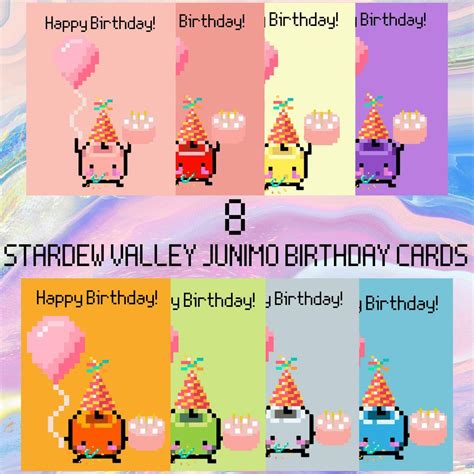 Stardew Valley Birthday Card, Digital Download Birthday Gift, Printable ...