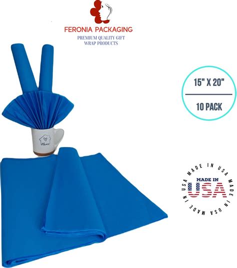 Buy Sapphire Blue Bulk Tissue Paper 15 Inch x 20 Inch - 10 Sheets ...