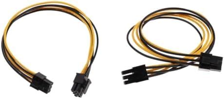 Buy MERISHOPP 2 Pcs Pci-E 6-Pin Male to 6-Pin Male Power Extension ...