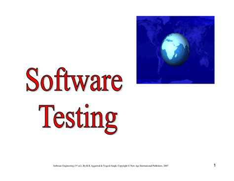 Chapter 8 Software Testing - Many people understand many definitions of ...