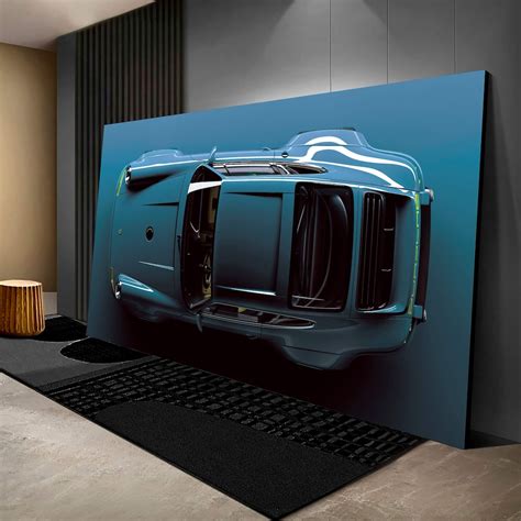 Blue Sport Car Wall Art Modern Car Wall Art Stylish Canvas Prints Вedroom Wall Art Canvas Gifts ...
