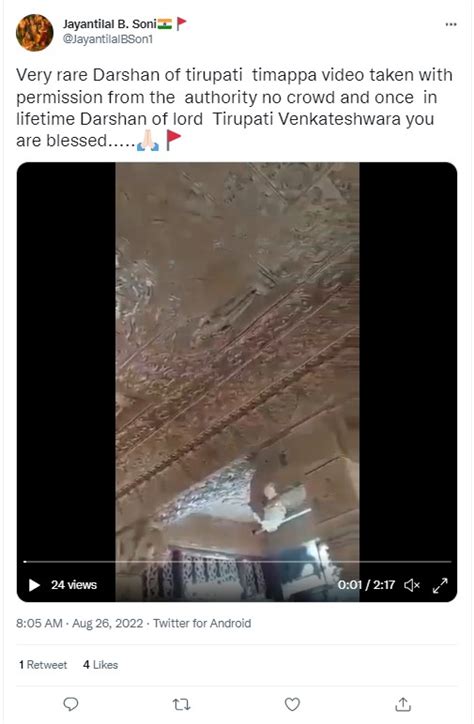 Viral Video Does Not Show ‘Rare Sight’ Of Tirumala Tirupati Temple