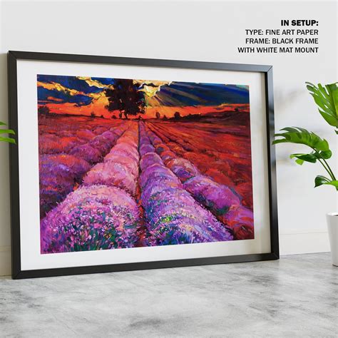 Buy Lavender Fields Landscape Art Paintings & Prints Online India at ...