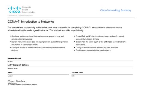 Naveen Kewat-LNCT SKL21 CCNA -certificate - Corporate Social ...