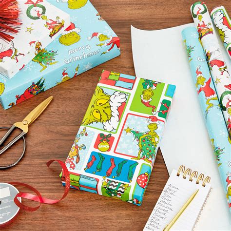 Dr. Seuss™ Grinch 3-Pack Christmas Wrapping Paper Assortment, 105 sq ...