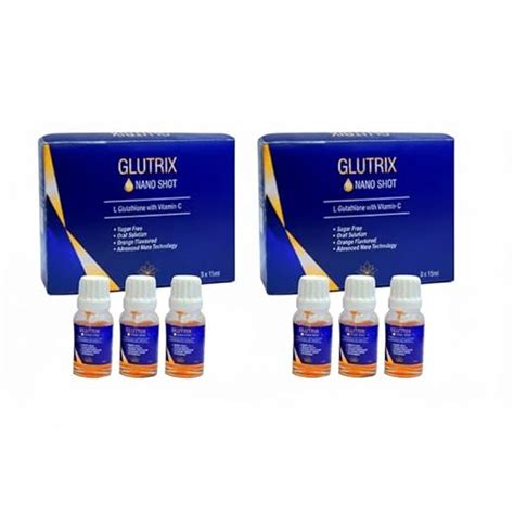 Buy GLUTRIX | Nano Shot | L-Glutathione 500mg + Vitamin C | 15 ml x 3 ...