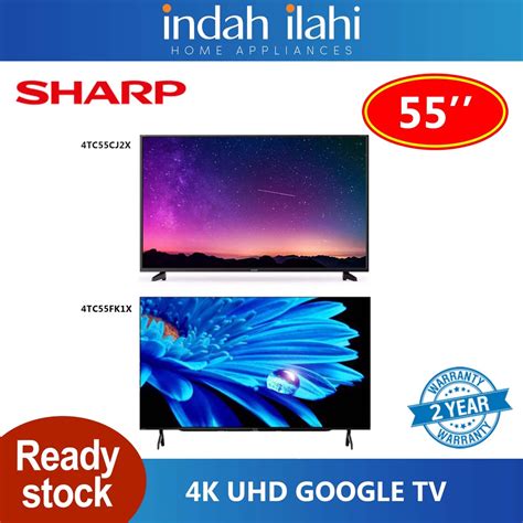 Sharp LED TV 4K Ultra HD Smart TV Netflix 4TC55CJ2X / Google TV ...