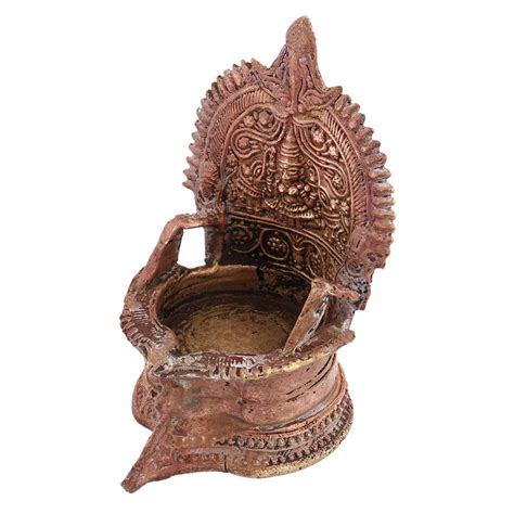 Religious Gaja Lakshmi Brass Oil Lamp