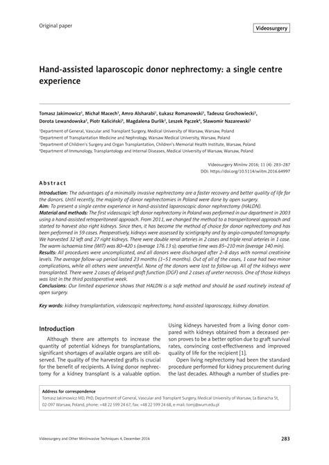 Image result for Hand-Assisted Nephrectomy