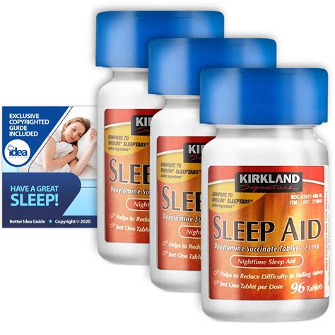 Buy Nighttime Aid, 25 mg, 96 Ct (3 Pack) Compatible with Kirkland ...
