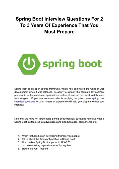 Spring Boot Interview Questions and Answers 的图像结果