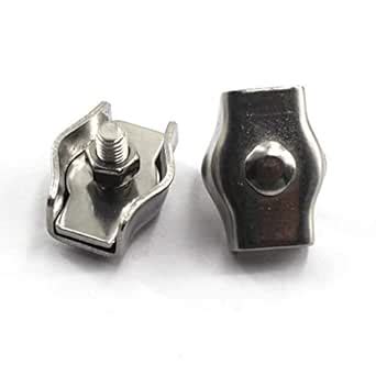 M10 Wire Rope Clip Clamp 304 Stainless Steel Cable Clip （Pack of 4 ...