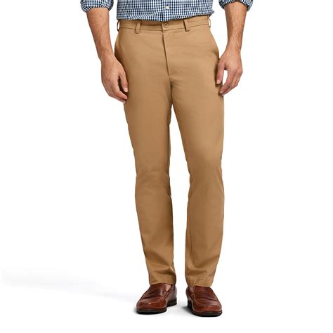 Pantalones chinos IZOD Straight Fit English Khaki para hombre, 34 de ...