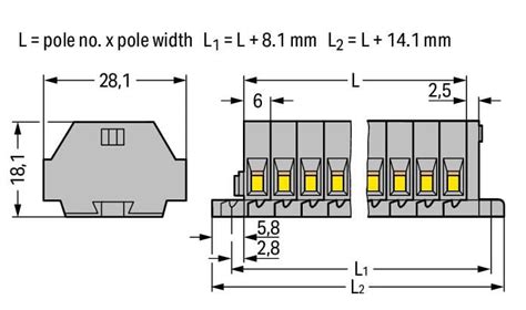 2-conductor terminal strip (261-105) | WAGO India