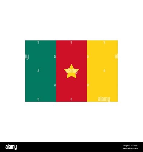 National flag of Cameroon country vector illustration isolated on white ...