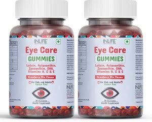 INLIFE Eye Care Supplement Kids Adults Lutein Zeaxanthin Gummies for ...