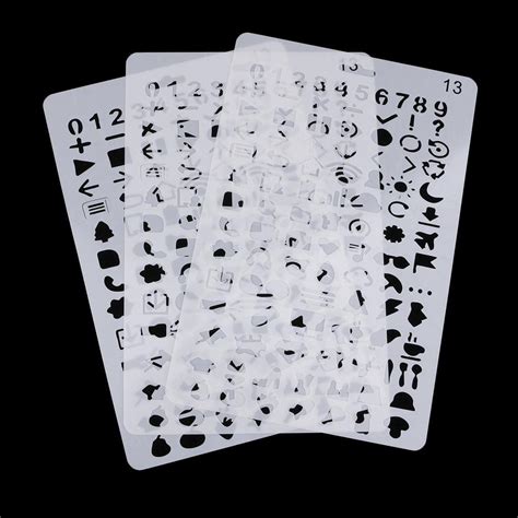 3X Drawing Template Ruler Planner Painting Stencil Pattern : Amazon.in ...