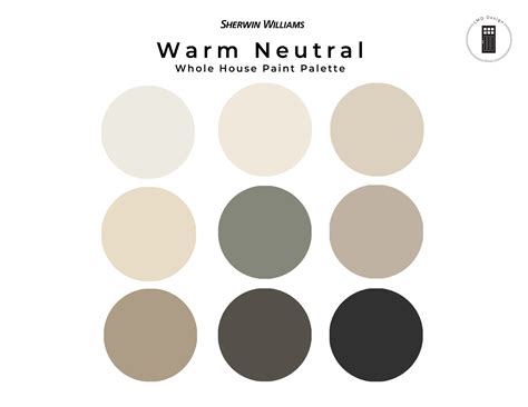 Neutral, Warm Sherwin Williams Paint Color Palette Cozy Warm Interior ...