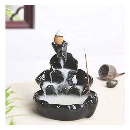 Nantan Polyresin Smoke Incense Burner Holder with Scented Cones, 11 cm ...