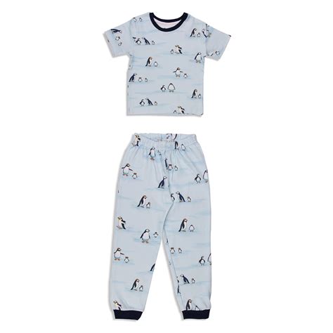 Penguin Family Print Sea Blue Color Unisex Pyjamas Set – Mazhalaistore