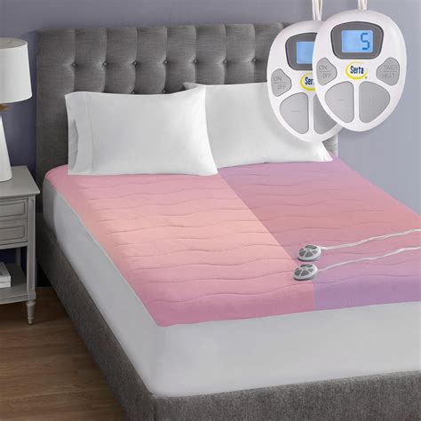 Amazon.com: Serta Plush Heated Mattress Pad Queen - Electric Bed Warmer ...