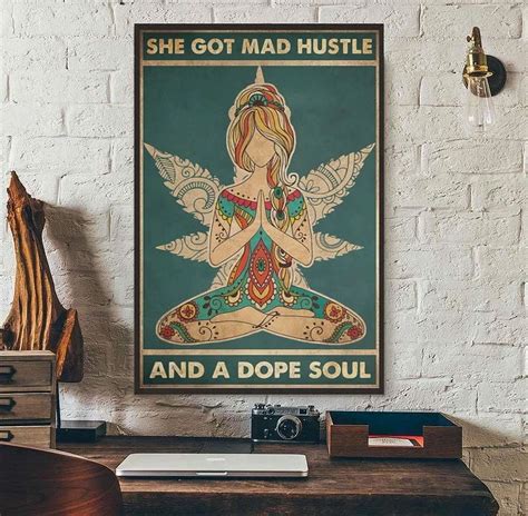 Kna Prints - Hippie Girl She Got Mad Hustle And A Dope Soul Poster Home ...