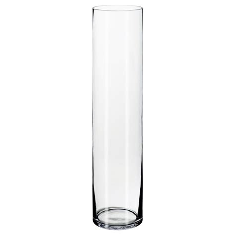 CYLINDER vase, clear glass, 68 cm - IKEA UK | Glass floor vase ...