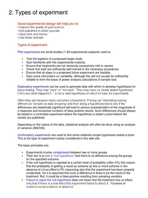 Image result for Types of Experiment Design