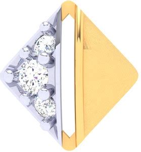 PC Chandra Jewellers Three White Stone Nose Pin (916) 22kt Yellow Gold ...