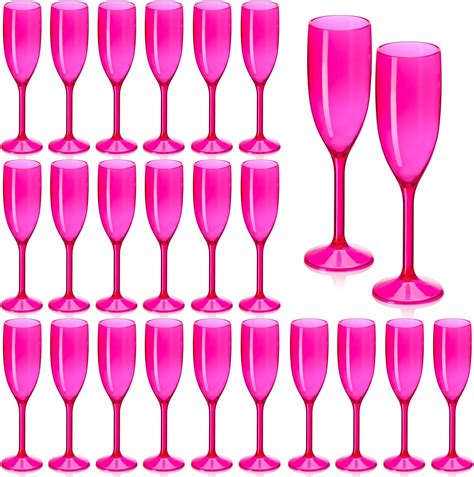 Amazon.com | Nuenen 18 Pack Acrylic Champagne Flutes Goblets Plastic ...