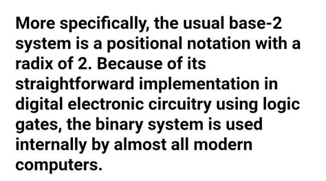 The number system used internal by all modern computers - Brainly.in