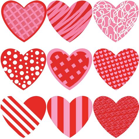 Dreecy 1000 Pieces Red Heart Roll Stickers, Valentine's Day Heart ...