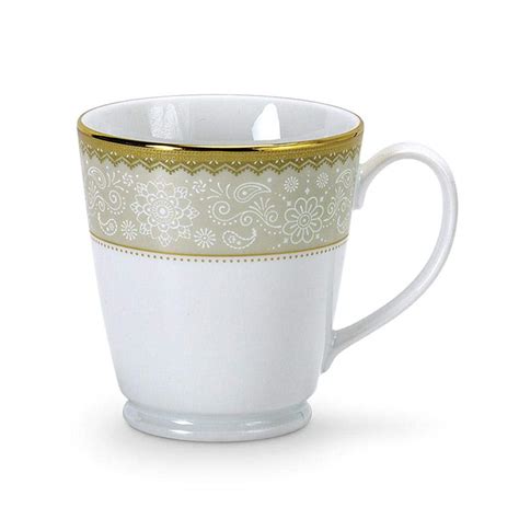 Noritake Japan 24K Gold Porcelain Milk Mugs Set of 2, 370ml - Elegant ...