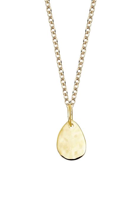 Monica Vinader Engravable Mini Petal Teardrop Pendant Charm - Rose Gold ...