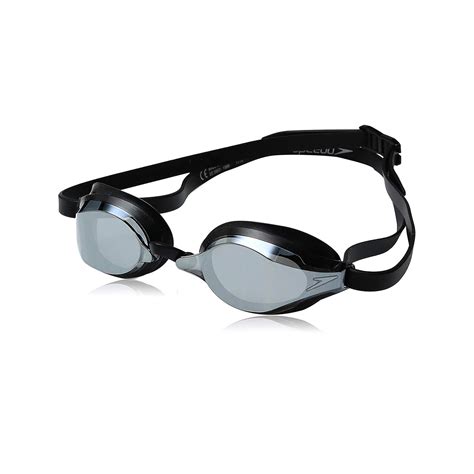 Buy Speedo Speed Socket 2.0 Mirrored Swim Goggles, Black/Silver, One ...