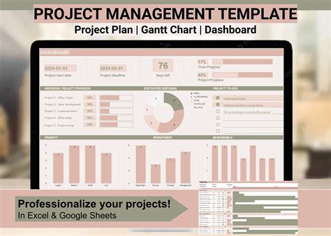 Project Management Excel Template 的图像结果