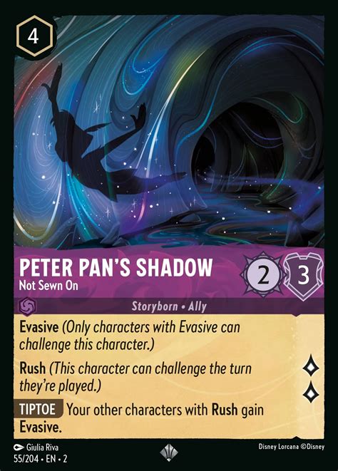 002-055 Peter Pan's Shadow - Not Sewn On Lorcana Card | Disney Lorcana