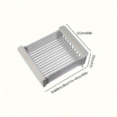 1pc Expansion Sink Drainage Basket, Kitchen Retractable Stainless Steel ...