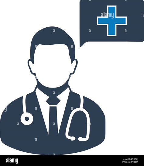 Medical consultant icon. Flat style vector EPS Stock Vector Image & Art - Alamy