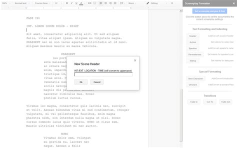 Image result for Movie Script Format
