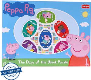 FUNSKOOL PEPPA PIG THE DAYS OF THE WEEK PUZZLE 39 PIECES , EDUCATIONAL ...