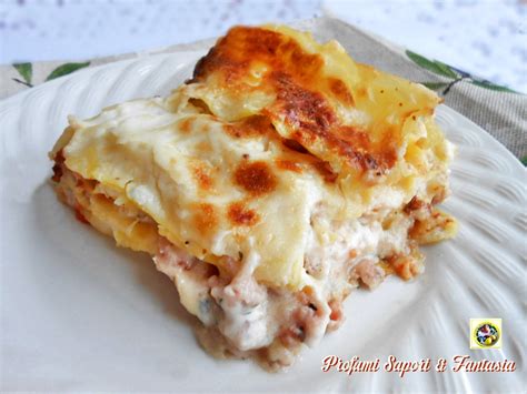 Lasagne bianche con prosciutto cotto e formaggio