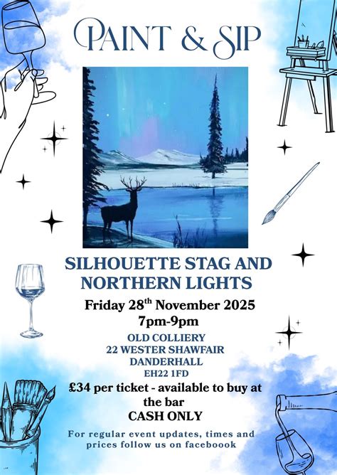 Old Colliery Paint and Sip Night 🖌️🥂, Old Dalkeith Road, Edinburgh, 28 ...