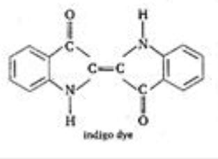 The structural formula of indigo dye is : - Tardigrade