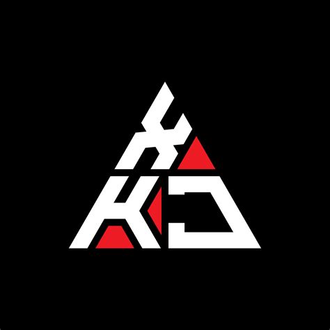 XKJ triangle letter logo design with triangle shape. XKJ triangle logo ...
