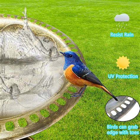 Buy SUNYPLAY Bird Baths for Outdoors, Pedestal Bird Bath Decoration ...
