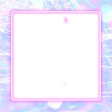 Розовая неоновая рама png пластиковая оболочка текстура голографическая ...
